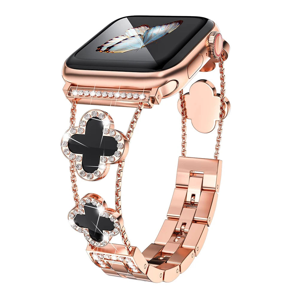 Shiny Metal Watch Band For Apple Watch