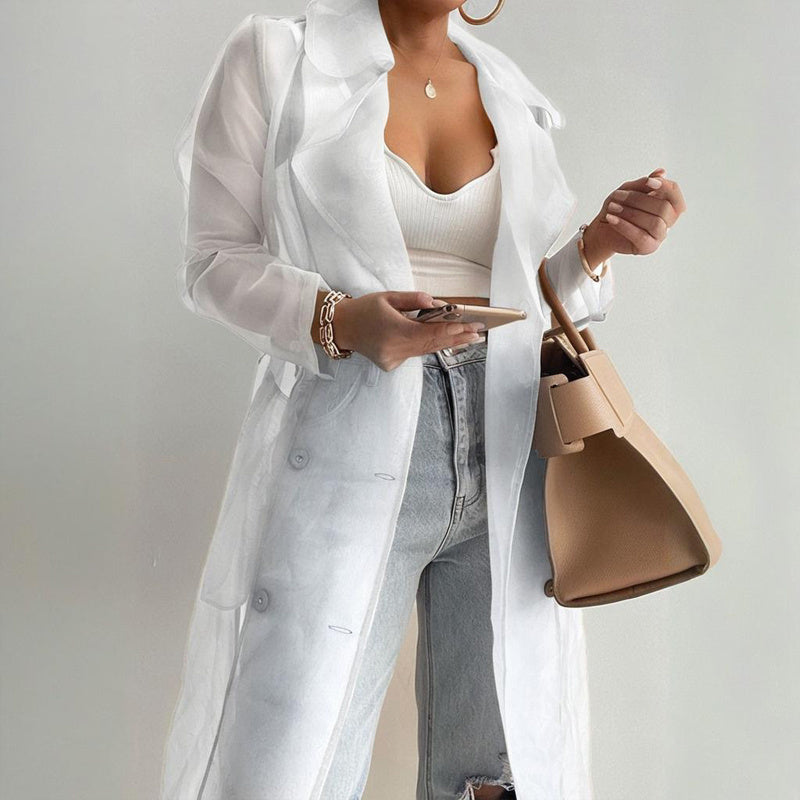 Sheer Long Sleeve Cardigan Jacket