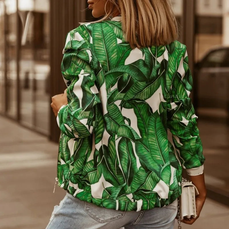 Flower Print Fashion Jacket