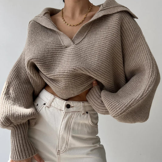 Women's Knit Collar Sweater
