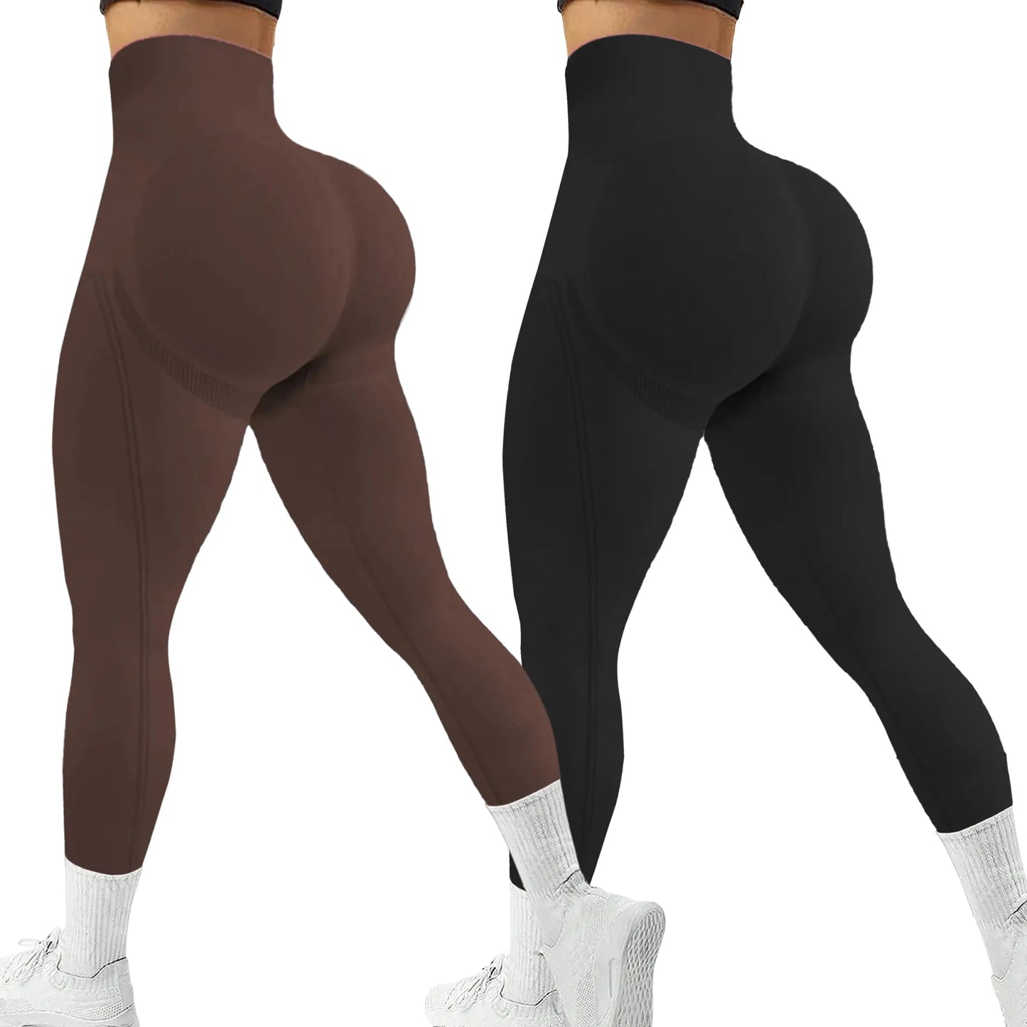 2 Pack Women's High Waisted Yoga Leggings