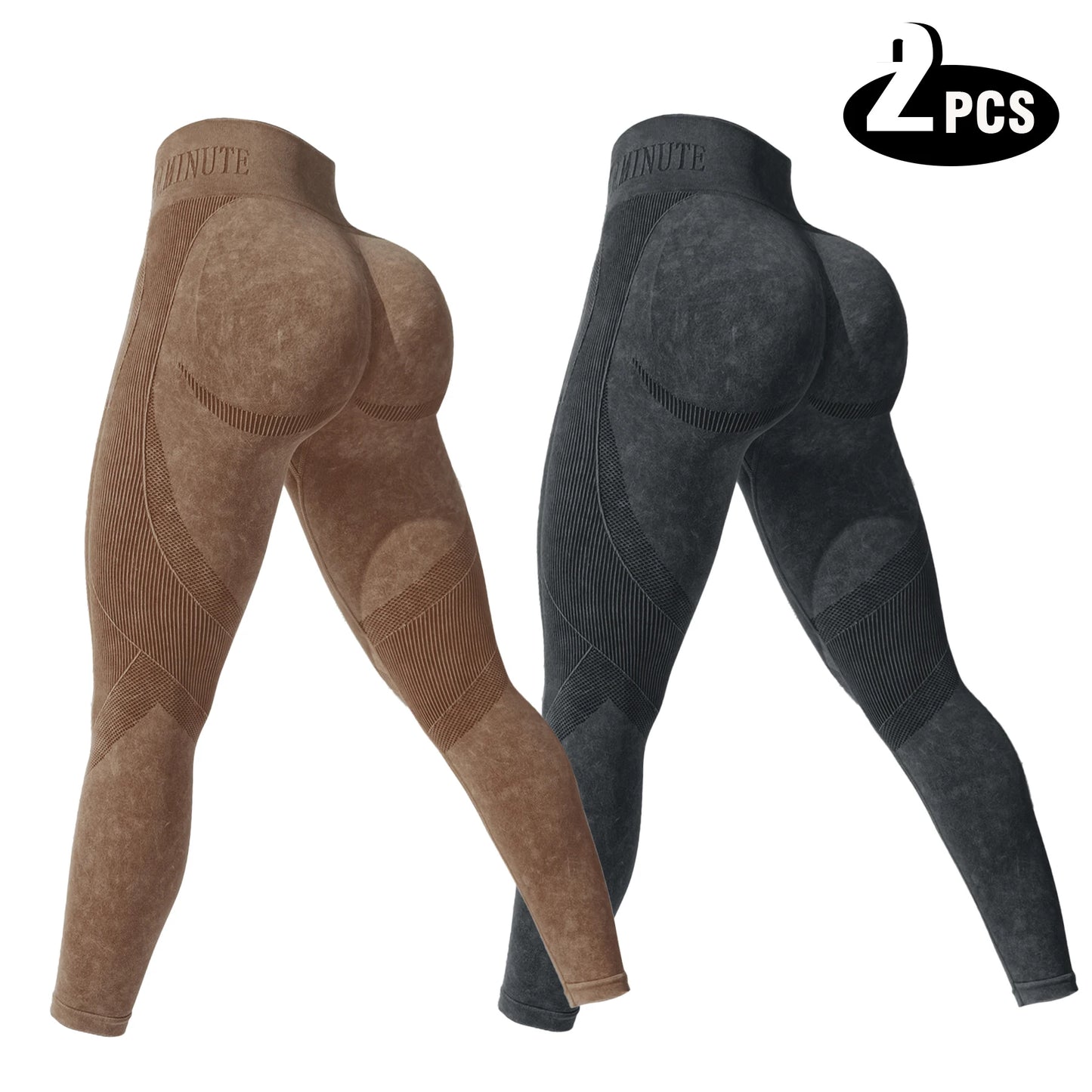 2 Pack Women's High Waisted Yoga Leggings