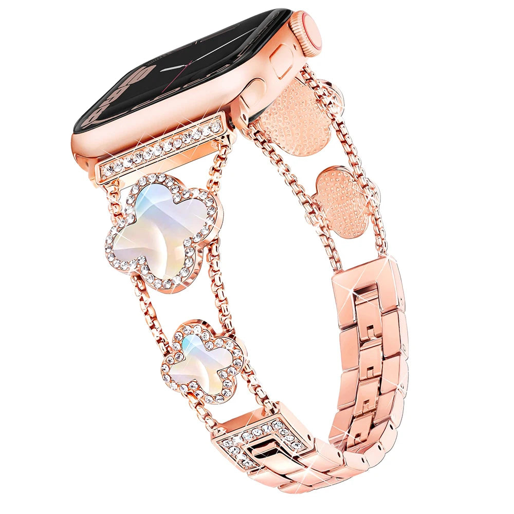 Shiny Metal Watch Band For Apple Watch