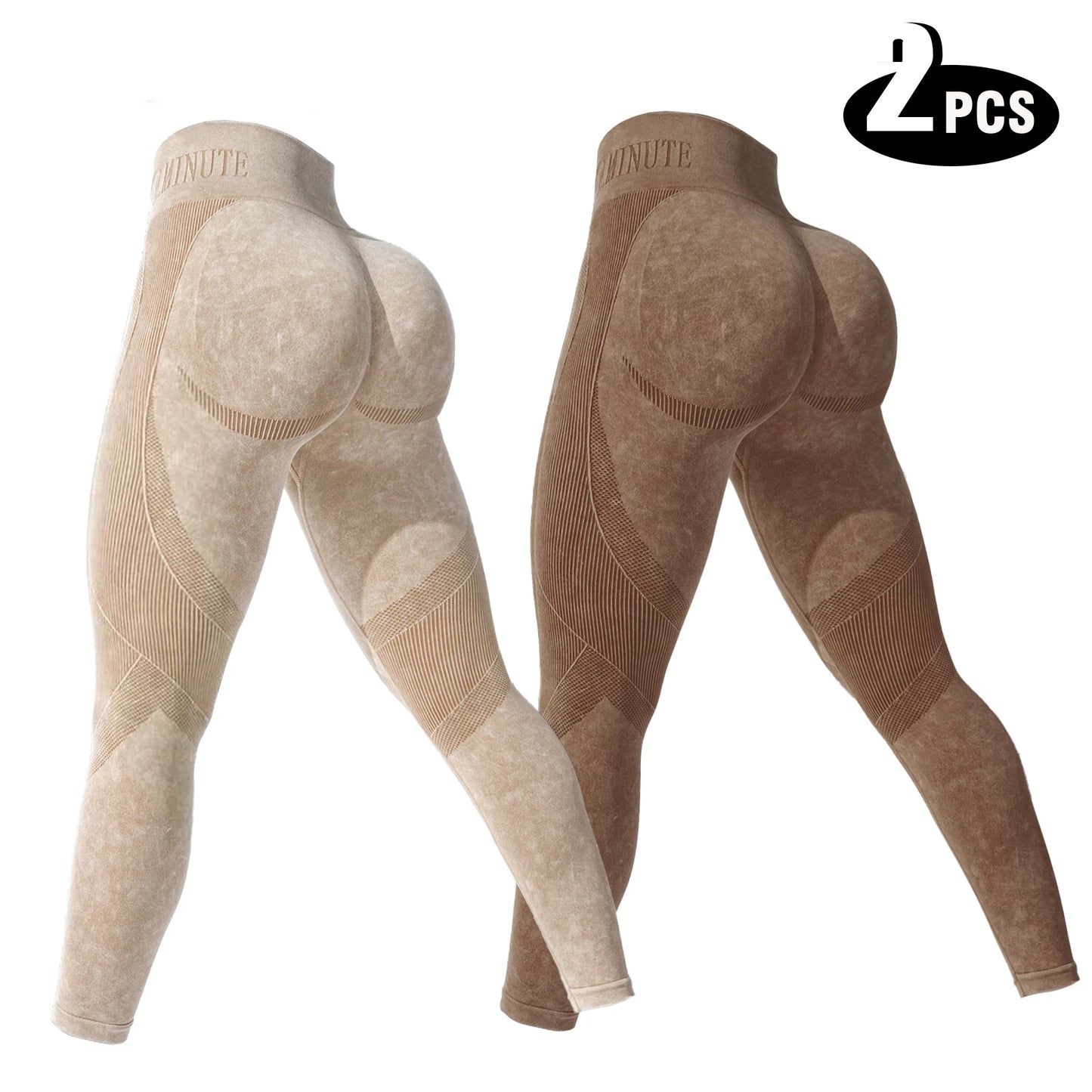 2 Pack Women's High Waisted Yoga Leggings