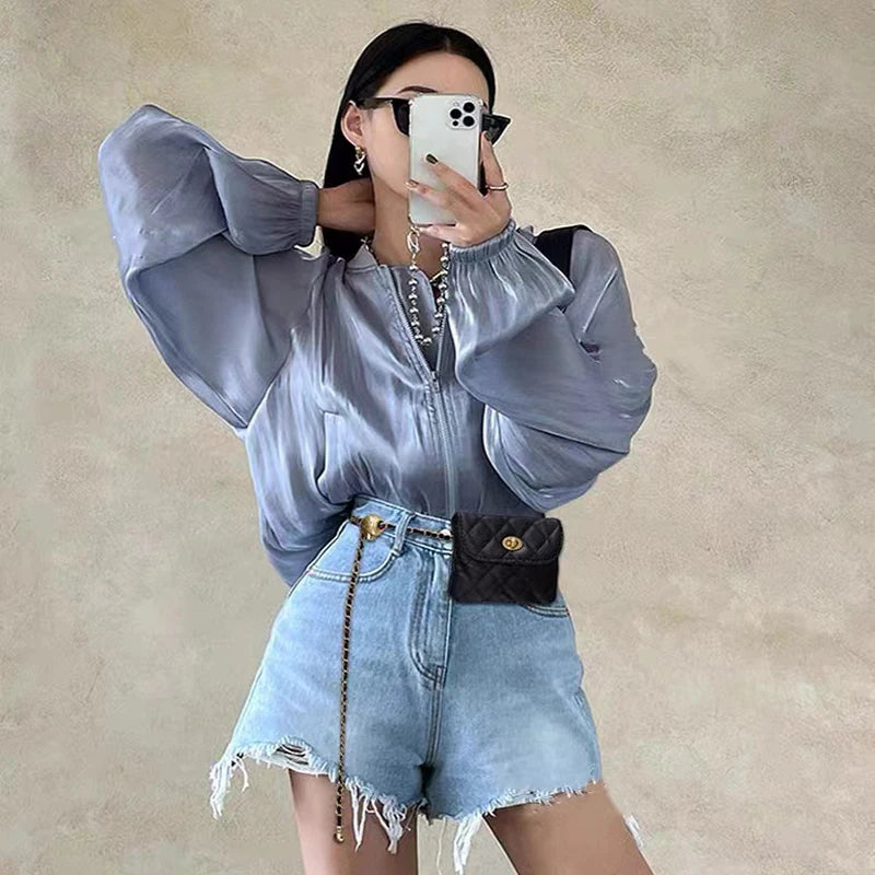 Women's Leather Belt Bag Adjustable Chain Purse