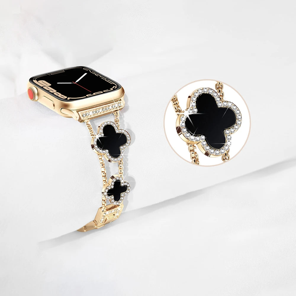 Shiny Metal Watch Band For Apple Watch