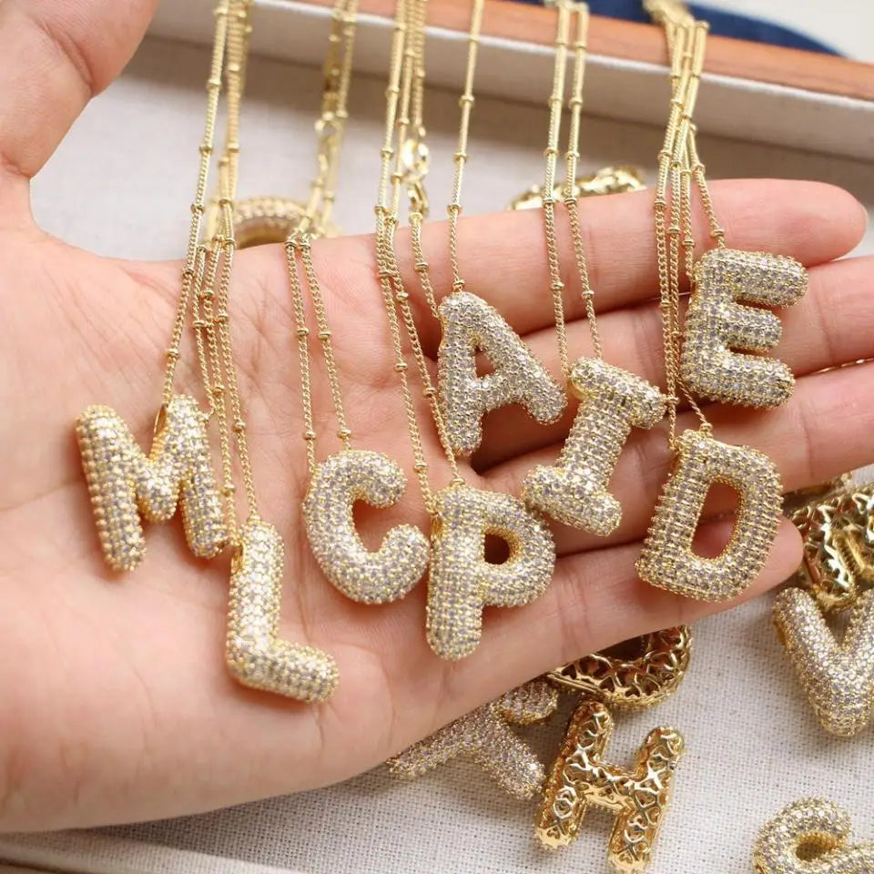 Beautiful A-Z Balloon Letter Necklace