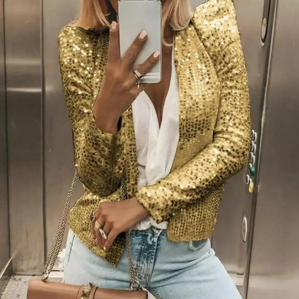Sequin Glitter Holiday Jacket