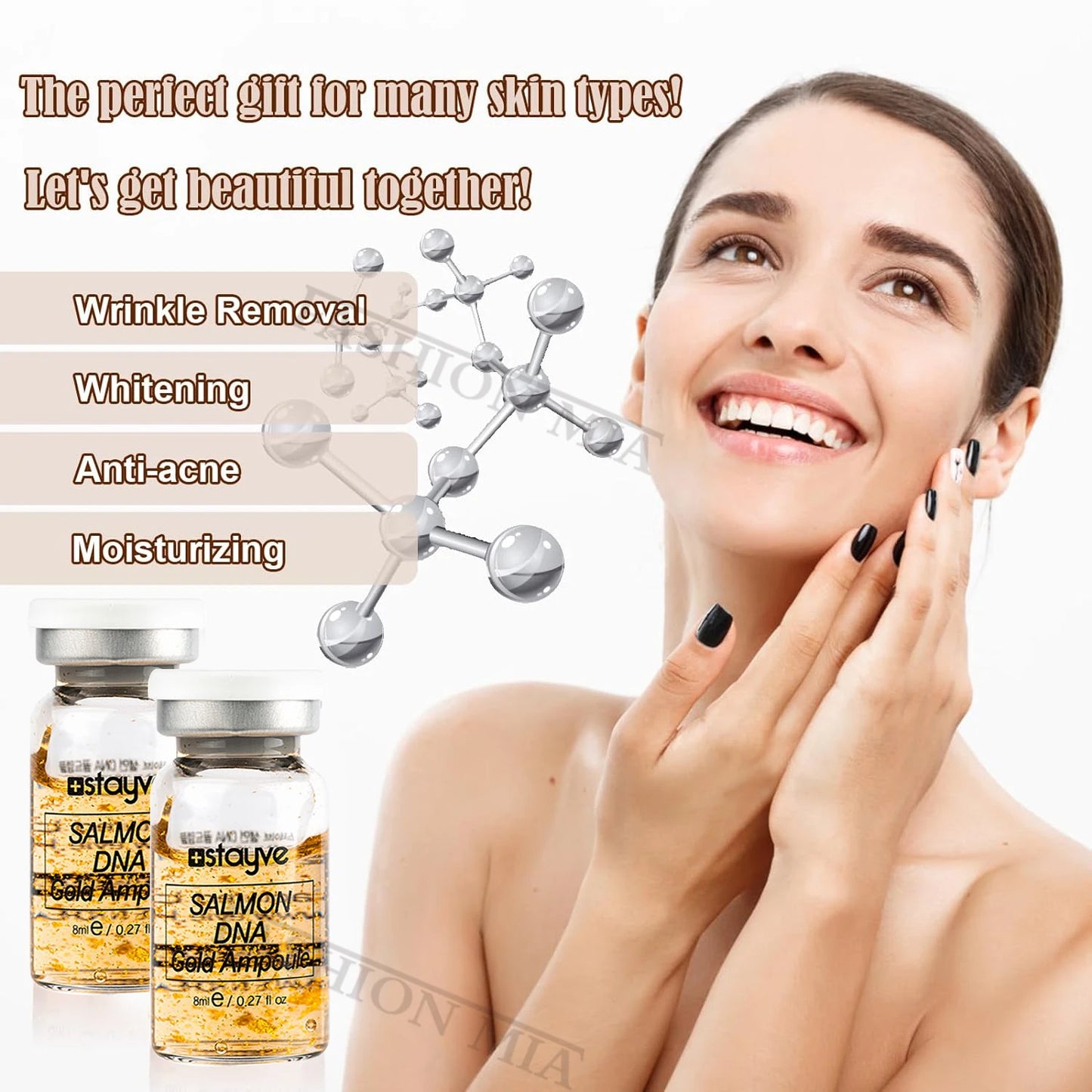 Stayve 8ml Salmon DNA Gold Ampoule Serum Kit