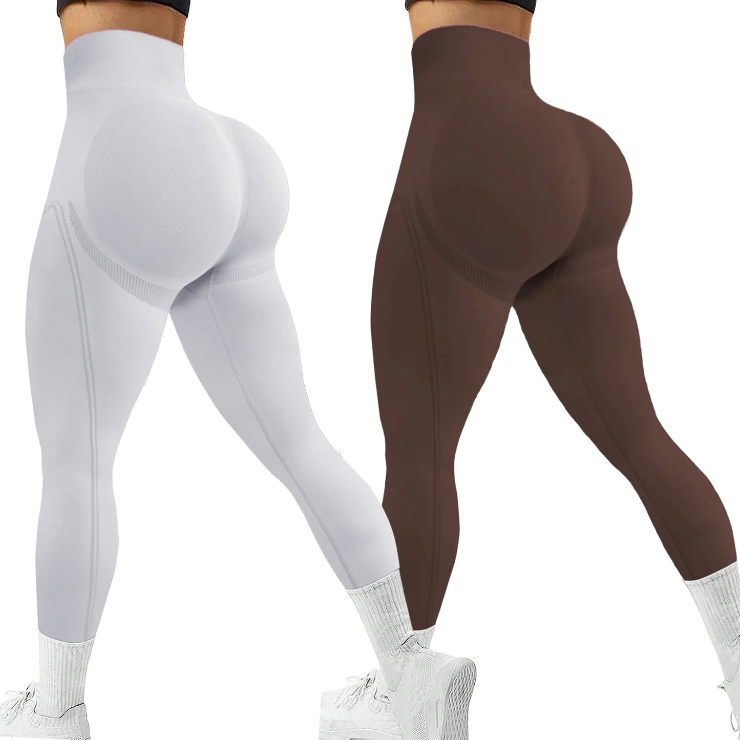 2 Pack Women's High Waisted Yoga Leggings