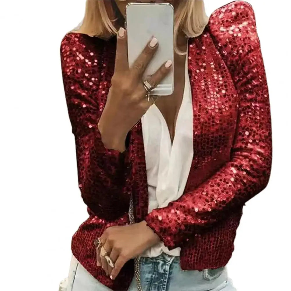 Sequin Glitter Holiday Jacket