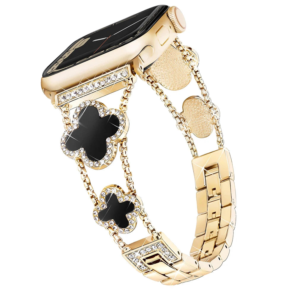 Shiny Metal Watch Band For Apple Watch