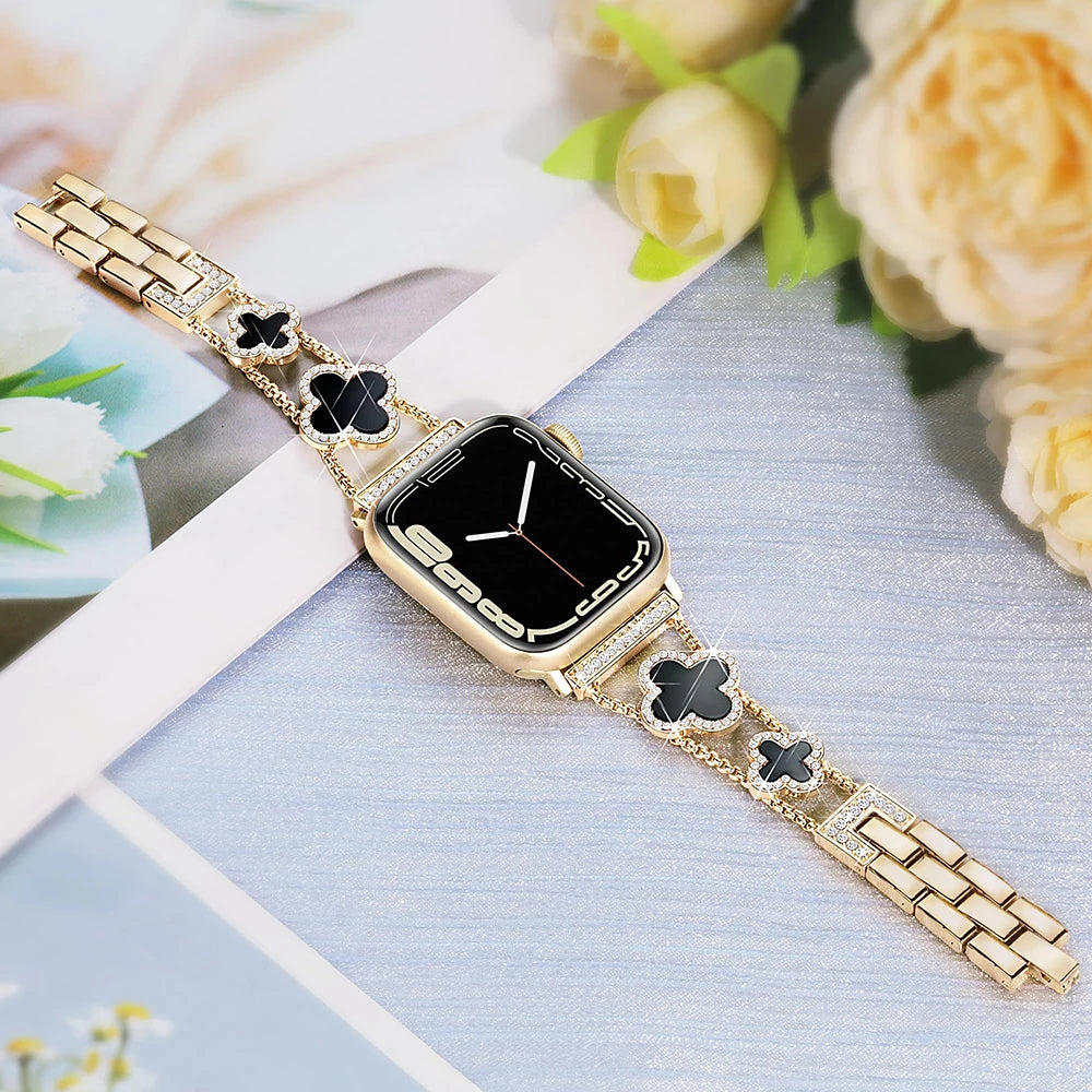 Shiny Metal Watch Band For Apple Watch