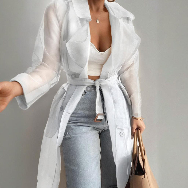 Sheer Long Sleeve Cardigan Jacket