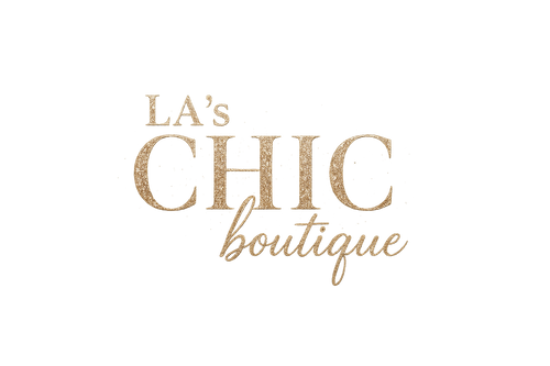 LA's CHICboutique logo with glittery, glamorous text in metallic tones